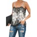 Black Adjustable Lace Cami Tank
