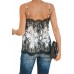 Black Adjustable Lace Cami Tank