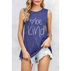 Be Kind Blue Tank Top