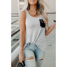 Floral & Stripe Tank Top