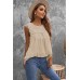 Apricot Crochet Polka Dot Tank