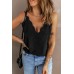 Black Scallop Edge Tank Top