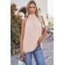 Apricot High Neck Tie Tank Top