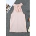 Apricot High Neck Tie Tank Top