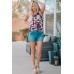 Cow Print Aztec Pocket Tank Top