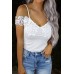 Lace Crochet Patchwork Slim-fit Spaghetti Strap Tank Top