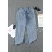 Drawstring High Waist Daisy Patches Straight Leg Jeans