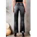 Black High Waist Distressed Ripped Hole Flare Jeans