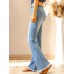 High Waist Flare Jeans with Back Pockets