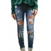 Ripped Distressed Skinny Jeans