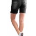 Black Button Front Distressed Shorts