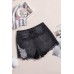 Black Clubhouse High Rise Distressed Denim Shorts