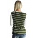 Green White Stripe Sequin Pocket Top