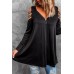 Solid Sequins Cold Shoulder Long Sleeve Top
