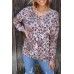 Leopard Crisscross Long Sleeve Top