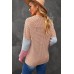 Multicolor Color Block Knitted Long Sleeve Top