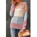 Multicolor Color Block Knitted Long Sleeve Top