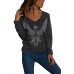 Charcoal Eagle Spread Wing Print Pullover