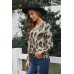 Leopard V Neck Long Sleeve Top