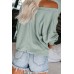Green The Morning View Thermal Knit Top