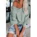 Green The Morning View Thermal Knit Top