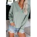 Green The Morning View Thermal Knit Top