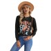 Wild West Cowboy Cropped Long Sleeve Top
